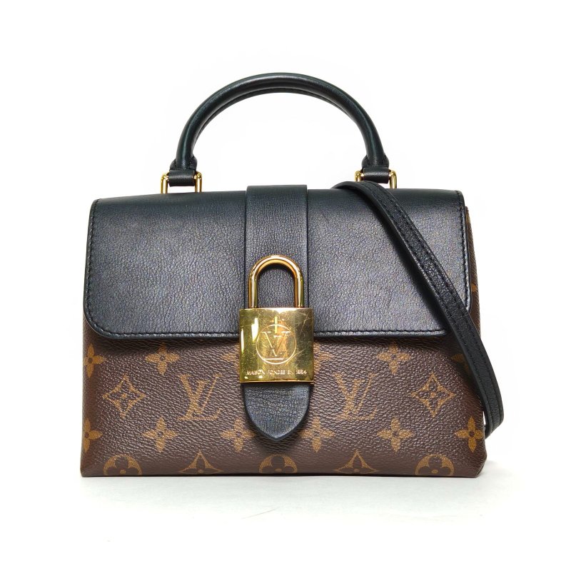 LOUIS VUITTON LockyBB鎖頭包黑色PVC金扣晶片肩背包-0