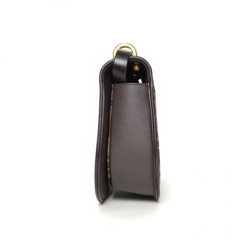 FENDI 老花帆布金扣C'mom系列斜挎包肩背包-1