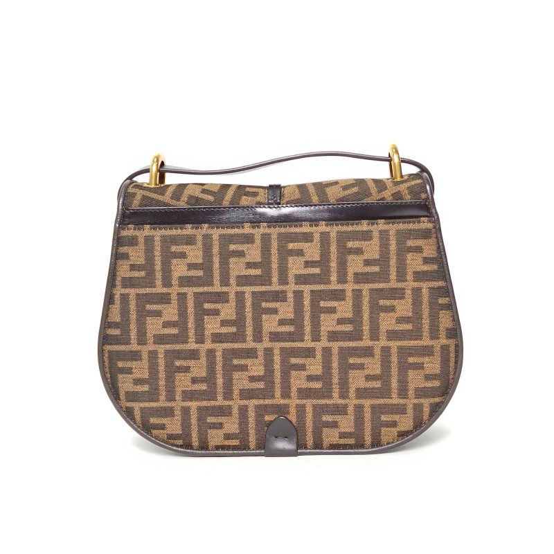 FENDI 老花帆布金扣C'mom系列斜挎包肩背包-2
