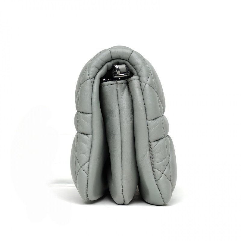 DIOR Caro小號20灰色牛皮鎢鋼扣2022肩背包-3