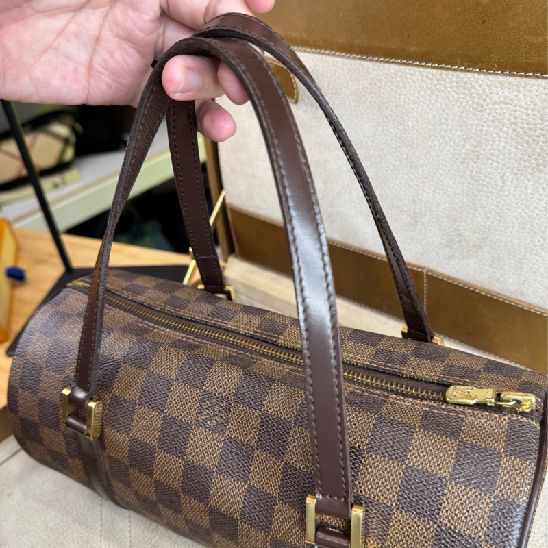Louis Vuitton棋盤格Damier papillon 26cm手提包🤎超經典-13