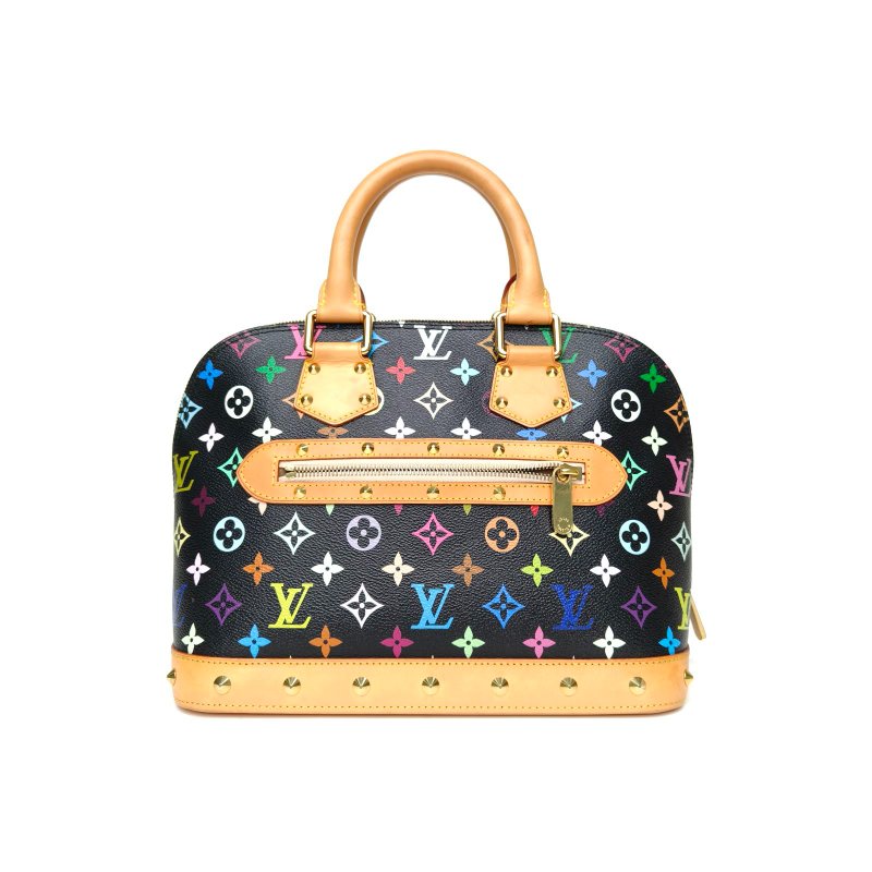 LOUIS VUITTON 中古貝殼包PVC2006黑三彩肩背包-2
