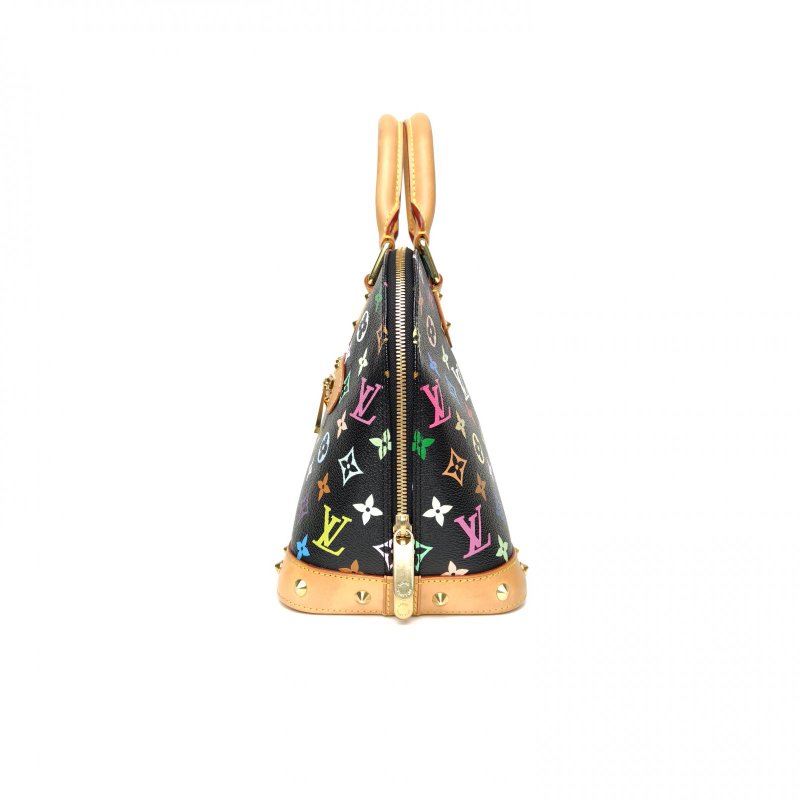 LOUIS VUITTON 中古貝殼包PVC2006黑三彩肩背包-3