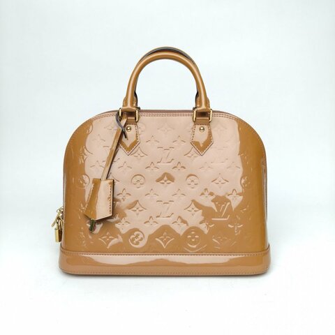LOUIS VUITTON ALMA貝殼包小號32焦糖色漆皮2013肩背包