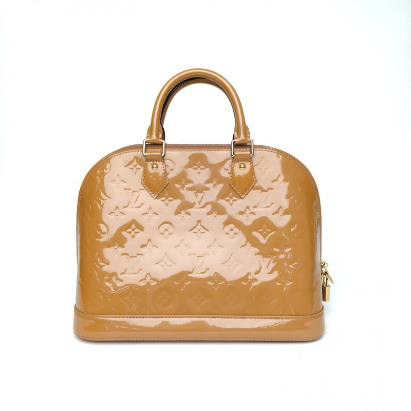 LOUIS VUITTON ALMA貝殼包小號32焦糖色漆皮2013肩背包-2