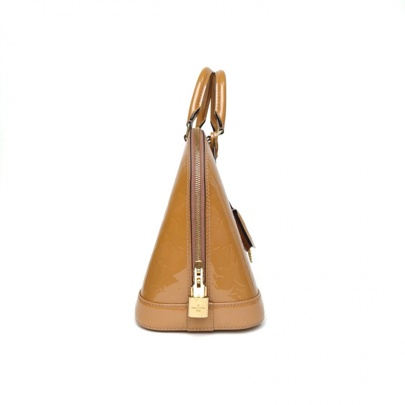 LOUIS VUITTON ALMA貝殼包小號32焦糖色漆皮2013肩背包-3