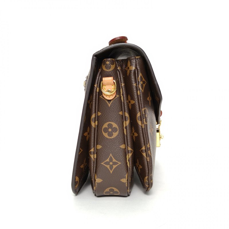 LOUIS VUITTON MetisPochette郵差包老花PVC金扣2016肩背包-3