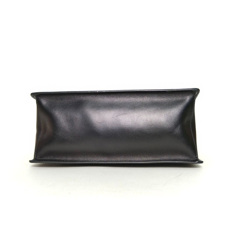 PRADA 黑色牛皮宮廷系列手提斜挎包26肩背包-4