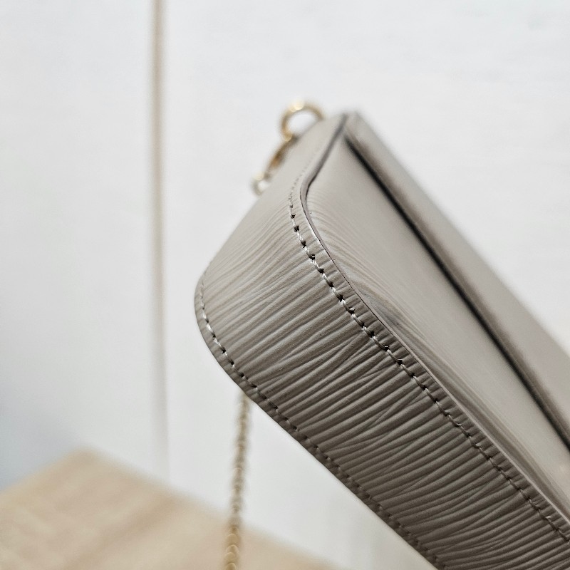 [奶茶色水波紋好物甜價☺️] LV奶茶色Epi皮革三合一斜背鏈包-9