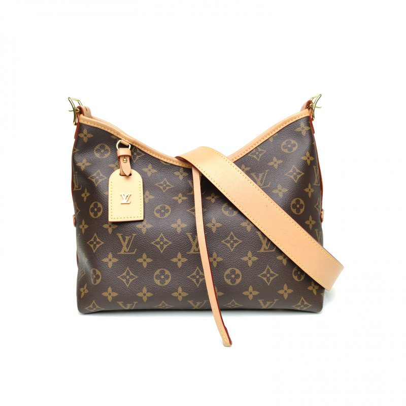 LOUIS VUITTON CARRYALL小號29配子袋老花PVC金扣晶片肩背包-0