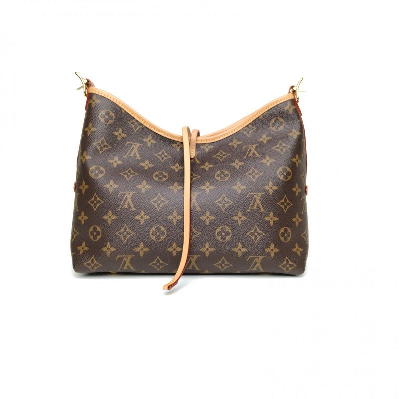 LOUIS VUITTON CARRYALL小號29配子袋老花PVC金扣晶片肩背包-2