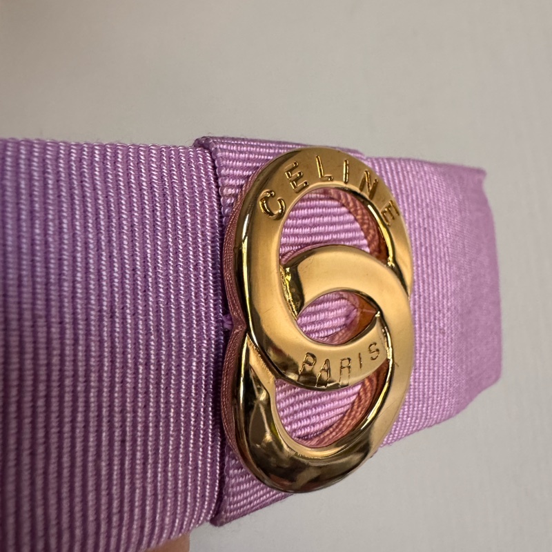 Celine Vara Bow 蝴蝶髮夾 彈弓夾 粉紫色 法國製-14