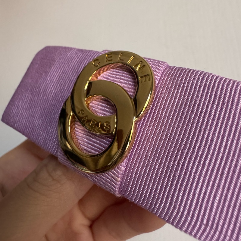 Celine Vara Bow 蝴蝶髮夾 彈弓夾 粉紫色 法國製-15