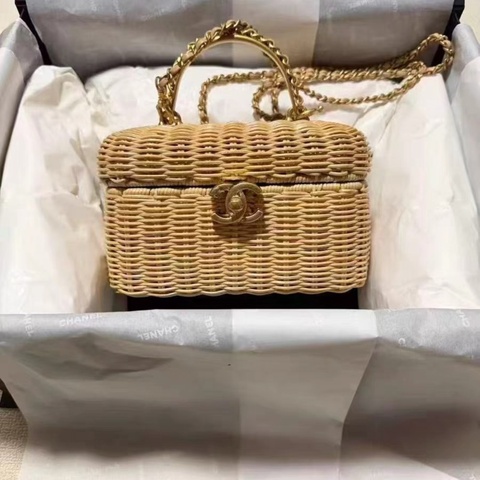 Chanel香奈兒26C春夏限定編織CF手柄