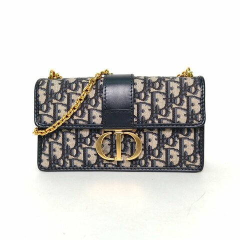 DIOR 30Montaigne蒙田EAST-WEST鏈條包21老花帆布金扣2023肩背包