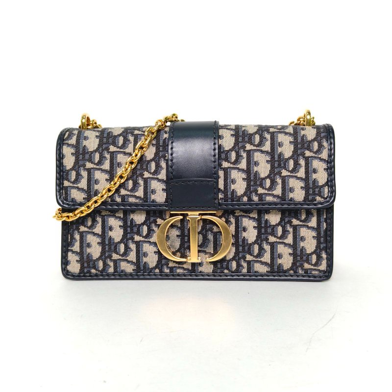 DIOR 30Montaigne蒙田EAST-WEST鏈條包21老花帆布金扣2023肩背包-0