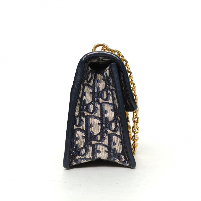 DIOR 30Montaigne蒙田EAST-WEST鏈條包21老花帆布金扣2023肩背包-3