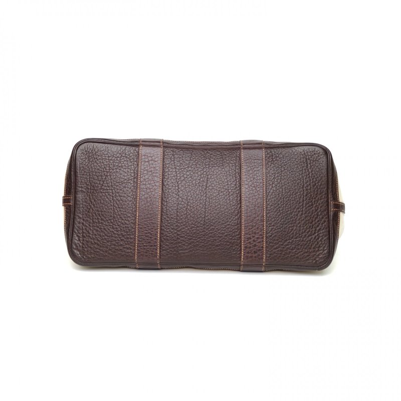 HERMES GardenParty花園包3646烏木色NEGONA皮/帆布銀扣肩背包-4