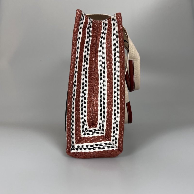 CHLOE 棕編織民族風WOODY托特包 中號-2