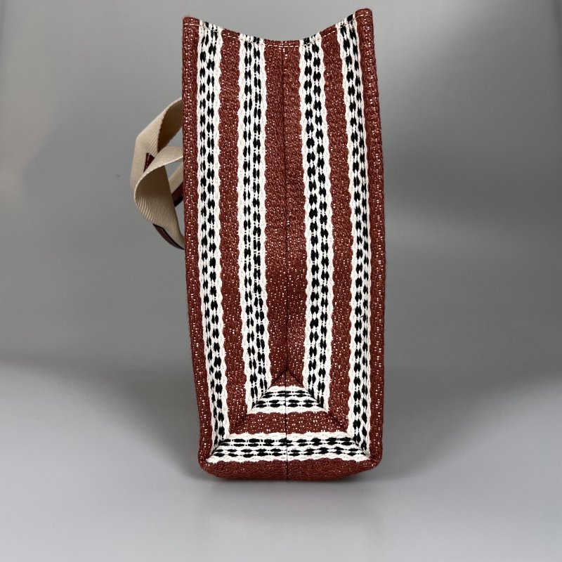 CHLOE 棕編織民族風WOODY托特包 中號-3