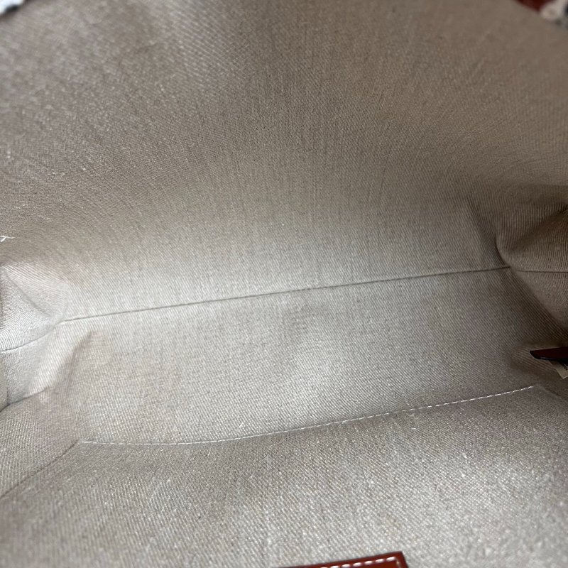 CHLOE 棕編織民族風WOODY托特包 中號-5