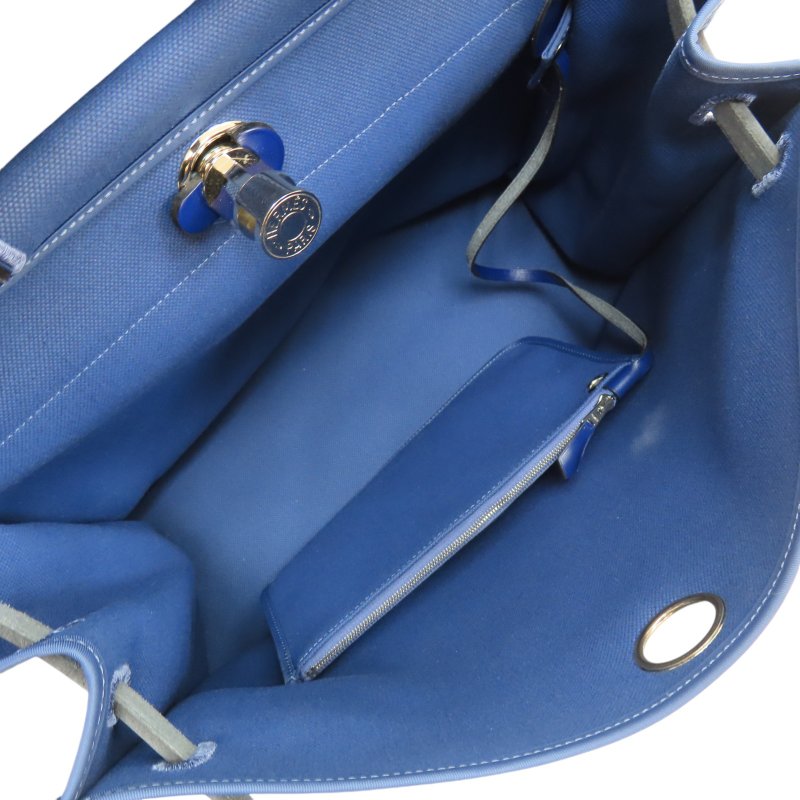 【再降價】藍色 帆布 Herbag 39 肩背包 銀扣 C刻-4