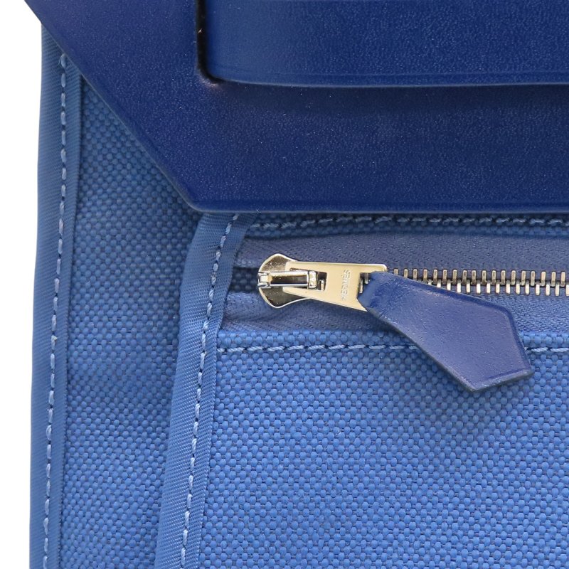 【再降價】藍色 帆布 Herbag 39 肩背包 銀扣 C刻-14