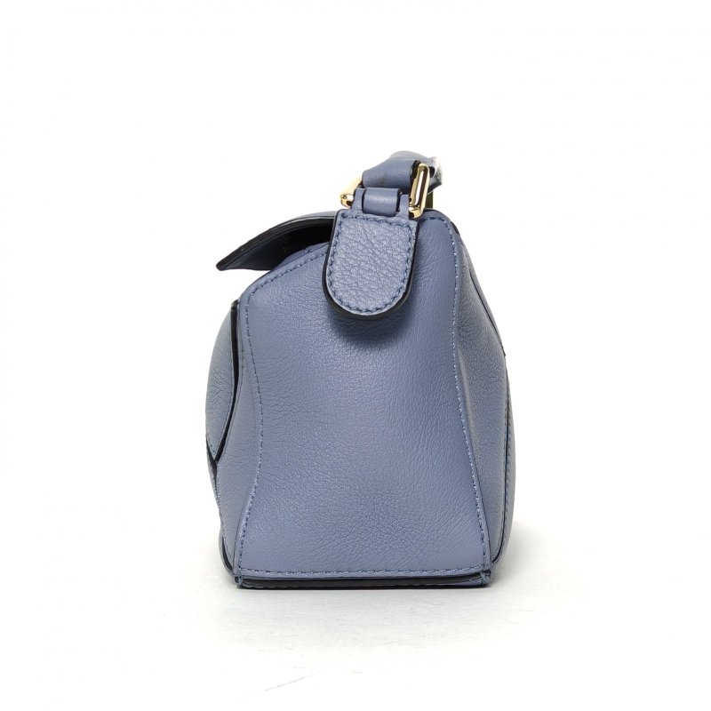 LOEWE Puzzle18幾何包迷你MINI藍色牛皮肩背包-1