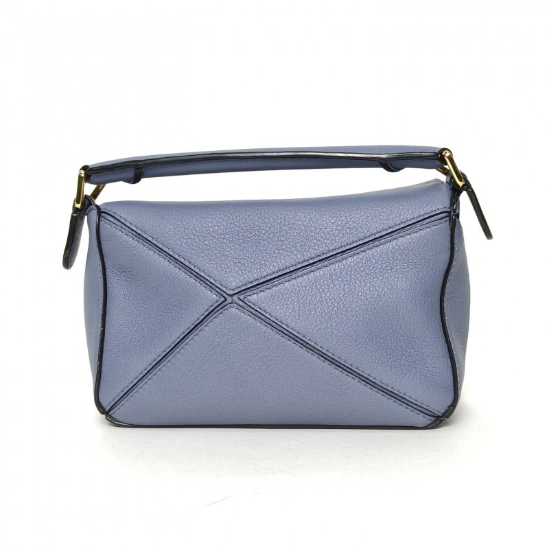 LOEWE Puzzle18幾何包迷你MINI藍色牛皮肩背包-2