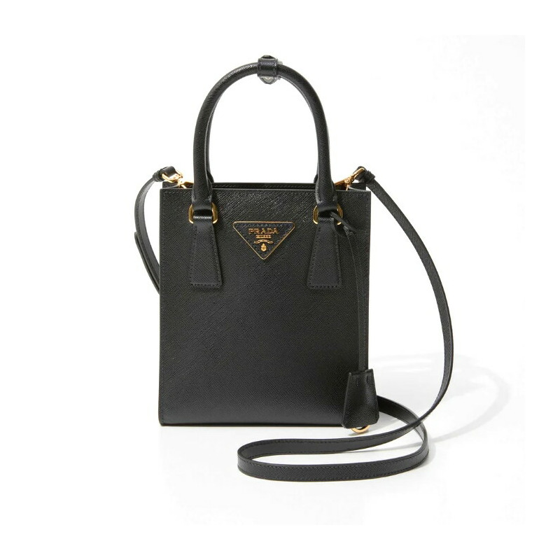 PRADA 印有流行三角形標誌的 Saffiano 手提包-5
