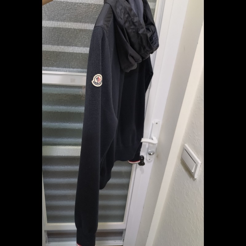 Moncler 深藍尼龍+棉質外套-4