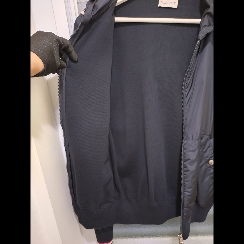 Moncler 深藍尼龍+棉質外套-6