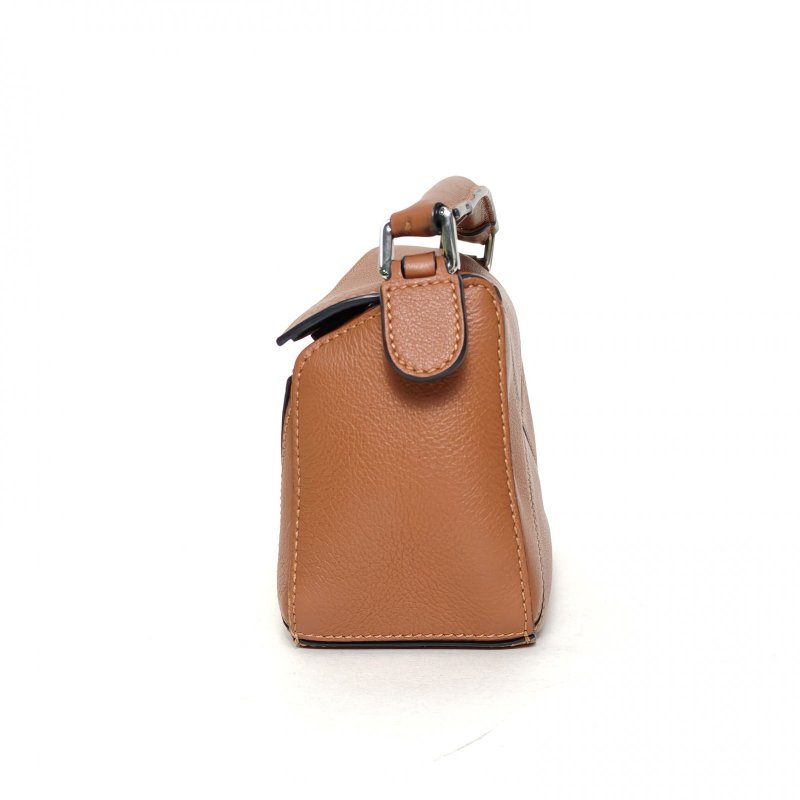 LOEWE Puzzle18幾何包迷你MINI焦糖色牛皮肩背包-1