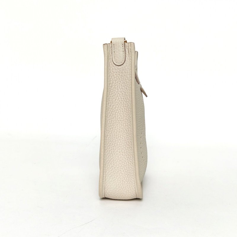 HERMES EvelyneMini168L冰川白TC皮U刻金扣肩背包-3