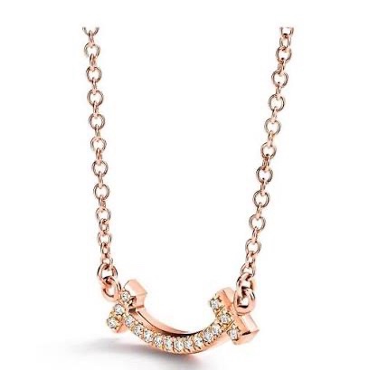 Tiffany 玫瑰金微笑全鑽-4