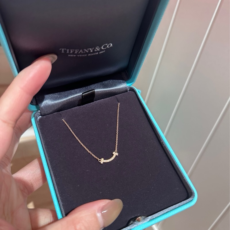 Tiffany 玫瑰金微笑全鑽-8