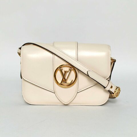 LOUIS VUITTON Pont9細肩帶米白色牛皮2020肩背包