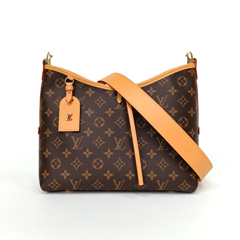 LOUIS VUITTON CARRYALL小號29配子袋老花PVC金扣晶片肩背包-0