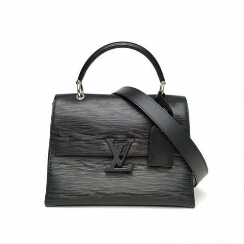 LOUIS VUITTON 黑色EPI水波紋牛皮黑扣2020Grenelle手提斜挎包肩背包