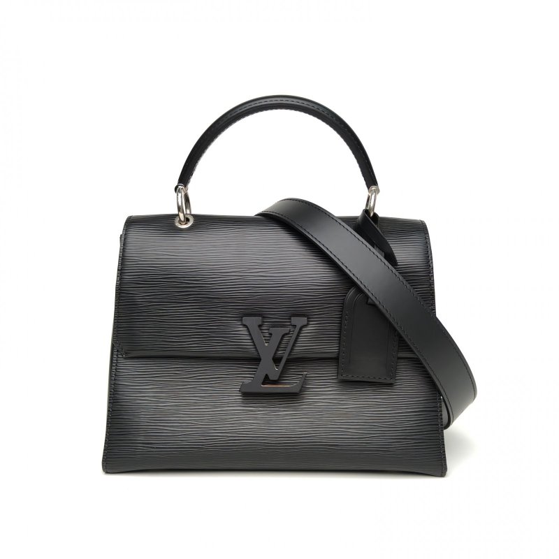 LOUIS VUITTON 黑色EPI水波紋牛皮黑扣2020Grenelle手提斜挎包肩背包-0