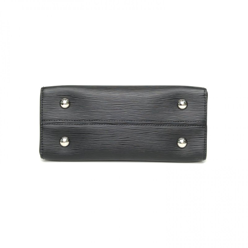 LOUIS VUITTON 黑色EPI水波紋牛皮黑扣2020Grenelle手提斜挎包肩背包-4