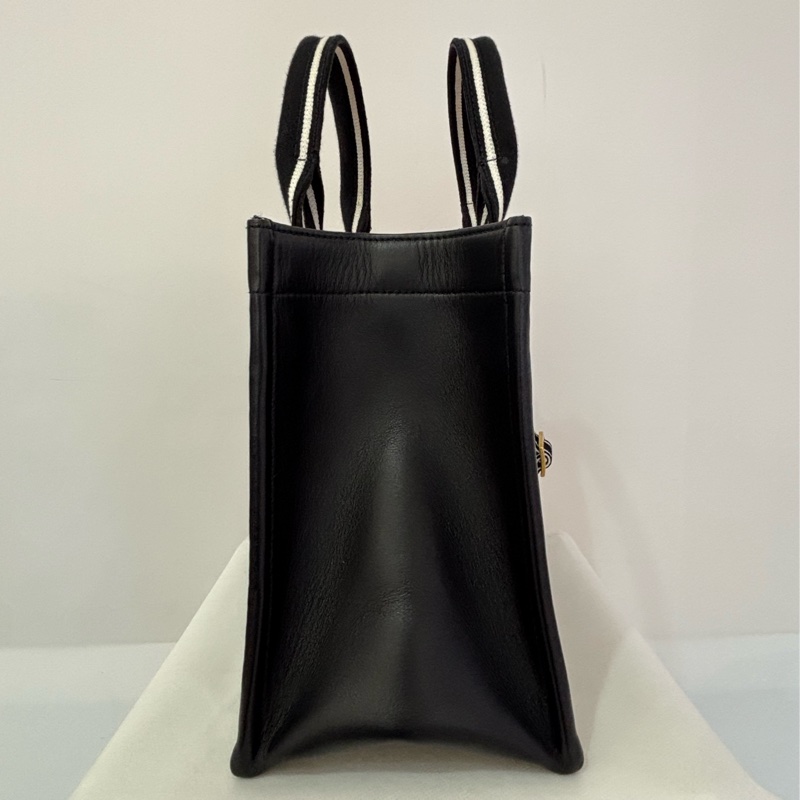 DIOR黑白紋布巴黎街道二用BOOK TOTE-2