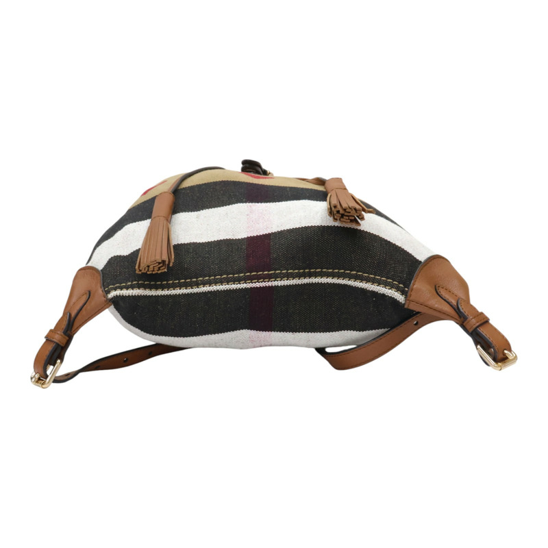 棕色 格紋帆布 Chiltern Heart 後背包【BURBERRY 巴寶莉】 4022470-3