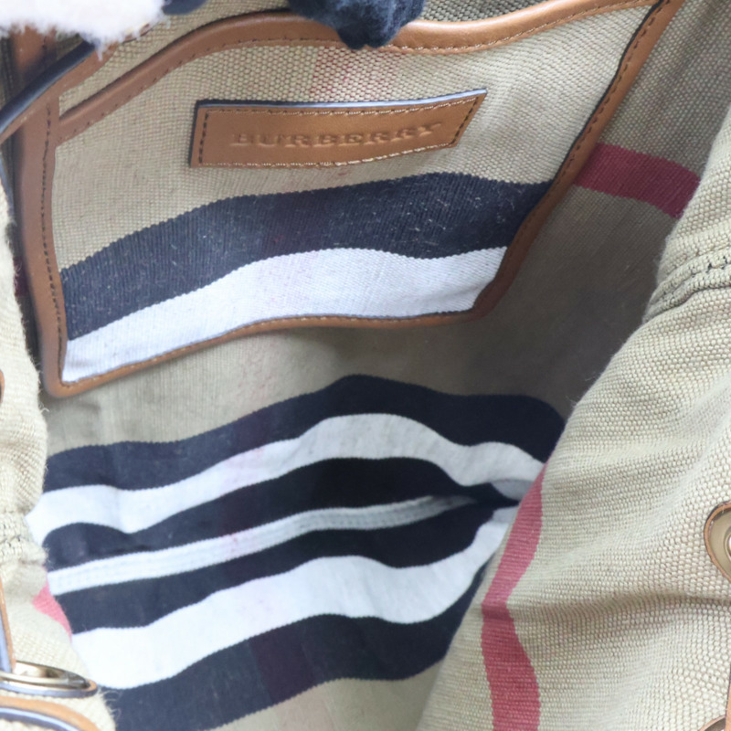 棕色 格紋帆布 Chiltern Heart 後背包【BURBERRY 巴寶莉】 4022470-4