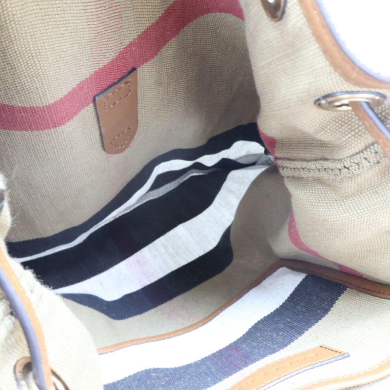 棕色 格紋帆布 Chiltern Heart 後背包【BURBERRY 巴寶莉】 4022470-5
