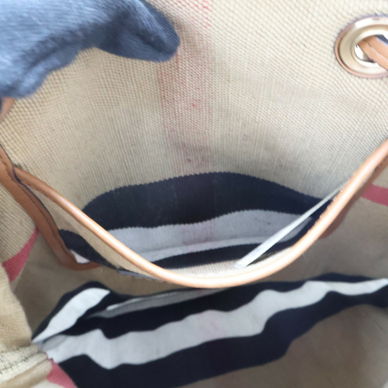 棕色 格紋帆布 Chiltern Heart 後背包【BURBERRY 巴寶莉】 4022470-6