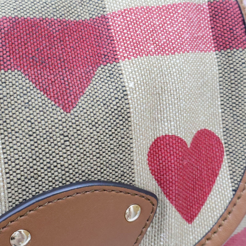 棕色 格紋帆布 Chiltern Heart 後背包【BURBERRY 巴寶莉】 4022470-13
