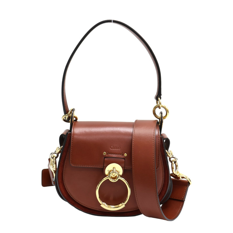 棕色牛皮 Tess 兩用包【Chloe 克羅伊】-0