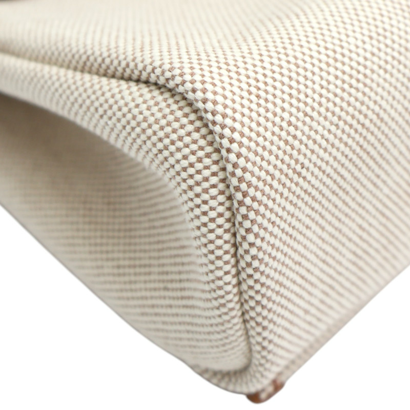 棕色牛皮 米白色帆布 Mini Herbag zip 20 肩背包 K刻【HERMES 愛馬仕】-12