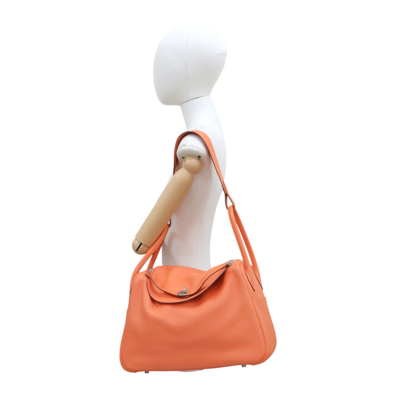 橘色 牛皮 Lindy34cm 肩背包 Q刻【HERMES 愛馬仕】-11